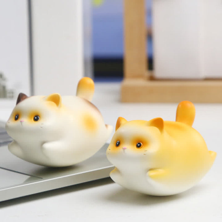 Buddha Stones Resin Cute Wobble Cat Happiness Cartoon Animal Decor - image 4