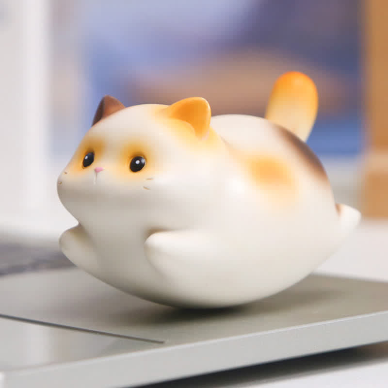 Buddha Stones Resin Cute Wobble Cat Happiness Cartoon Animal Decor - image 1