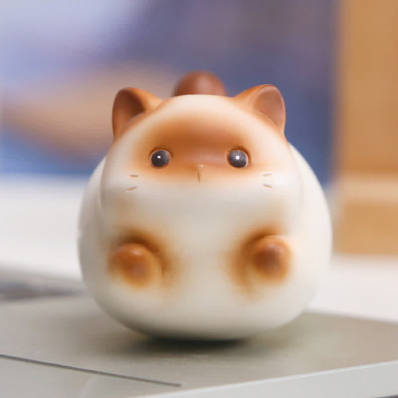 Buddha Stones Resin Cute Wobble Cat Happiness Cartoon Animal Decor - image 15
