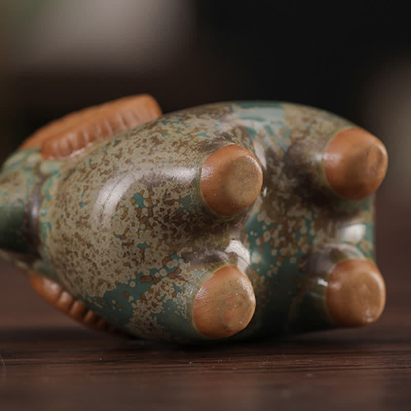 Buddha Stones Kiln-Change Glaze Ceramic Chinese Zodiac Ram Prosperity Cute Animal Decor - image 14