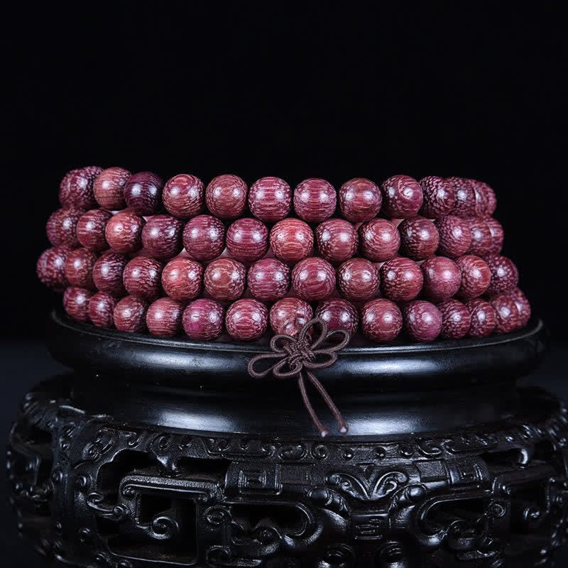Buddha Stones Natural Peltogyne Gourd 108 Bead Mala - image 7