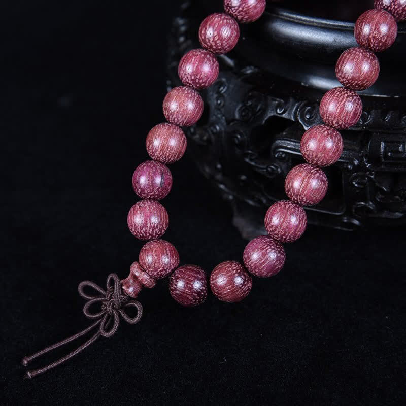 Buddha Stones Natural Peltogyne Gourd 108 Bead Mala - image 10