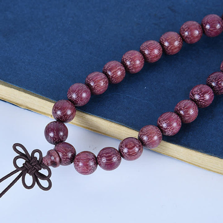 Buddha Stones Natural Peltogyne Gourd 108 Bead Mala - image 11