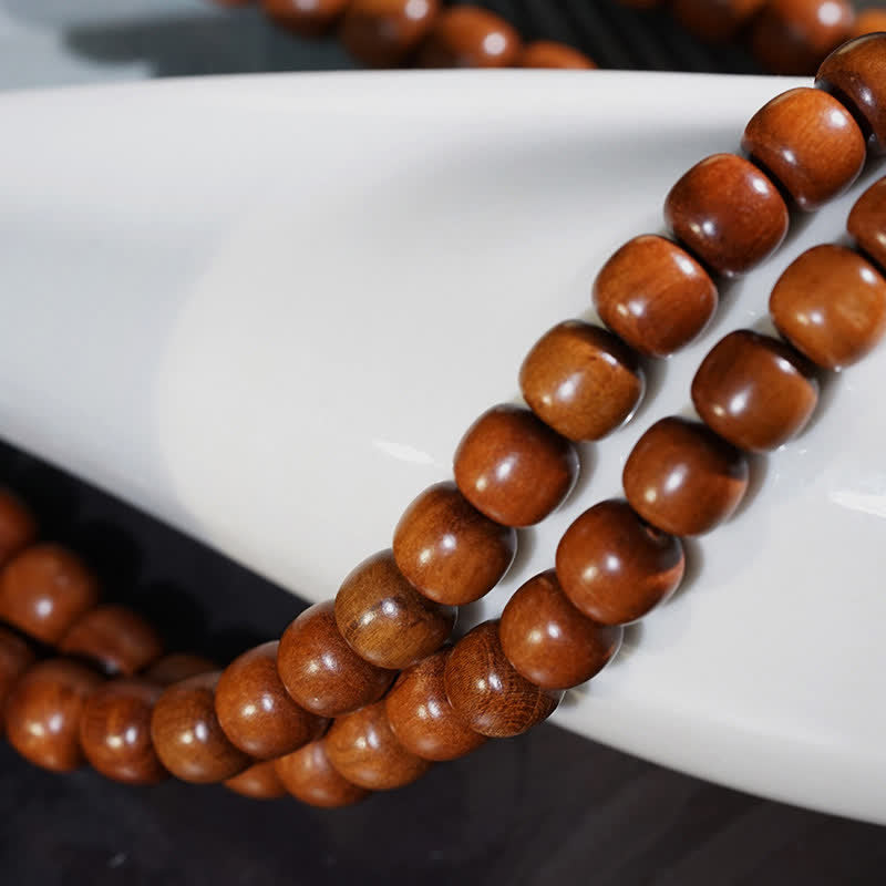 Buddha Stones Natural Jujube Wood 108 Bead Mala - image 7