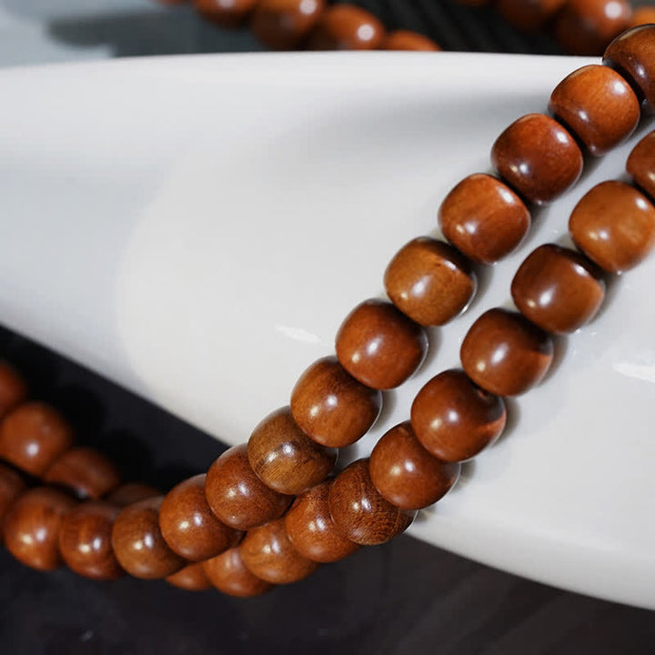 Buddha Stones Natural Jujube Wood 108 Bead Mala - image 7