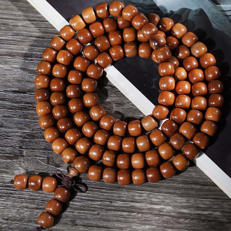 Buddha Stones Natural Jujube Wood 108 Bead Mala - image 1