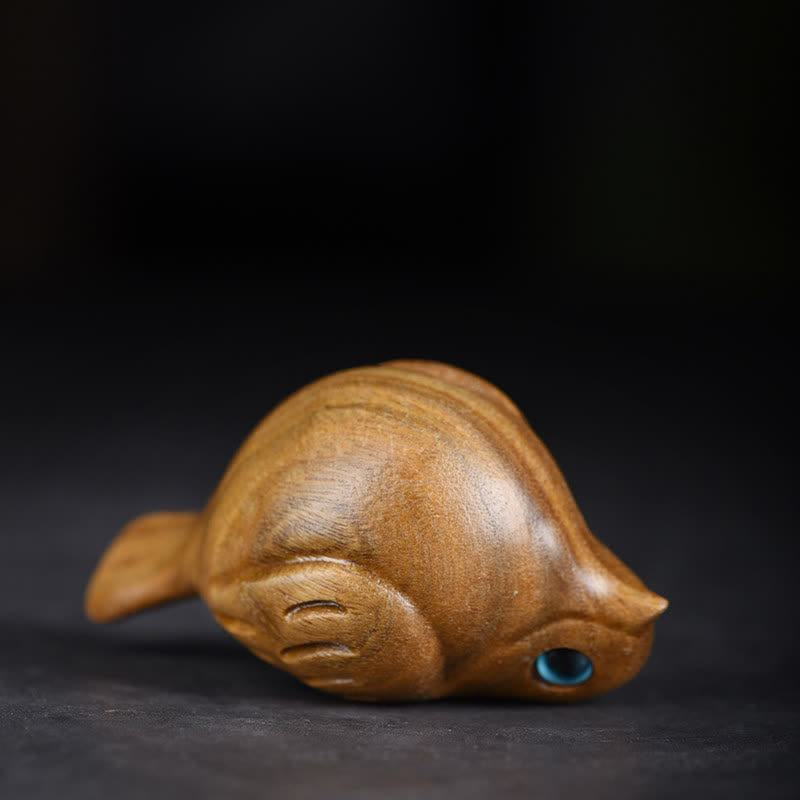 Buddha Stones Green Sandalwood Magpie Cute Animal Decor - image 3