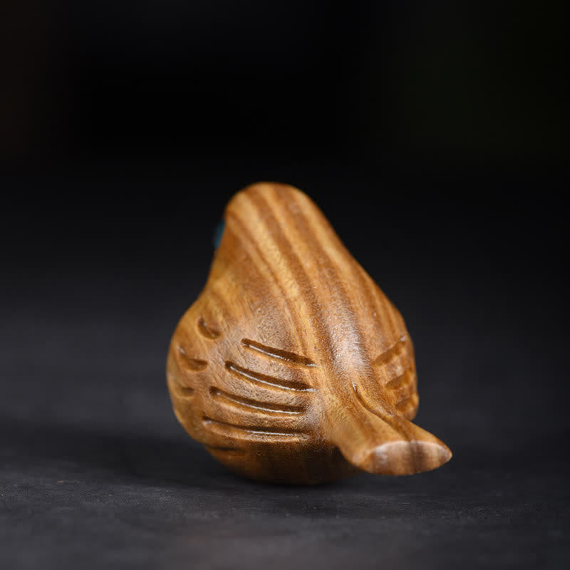 Buddha Stones Green Sandalwood Magpie Cute Animal Decor - image 2