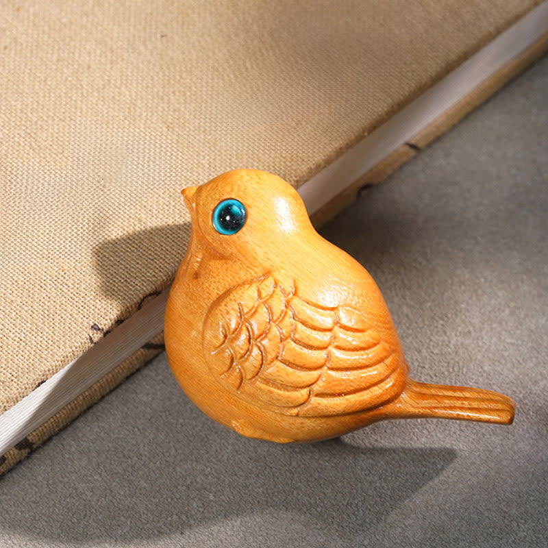 Buddha Stones Green Sandalwood Magpie Cute Animal Decor - Gloden - image 7