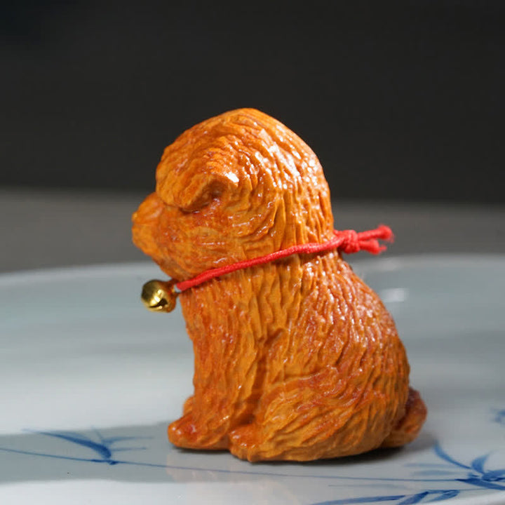 Buddha Stones Sandalwood Dog Peace Cute Animal Decor - image 4
