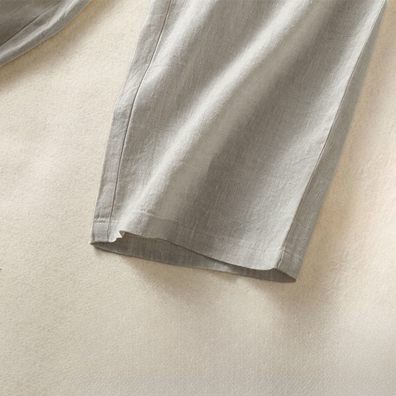 Buddha Stones Spring Summer Casual Minimalist Solid Capri Pants Women's Straight Leg Pants With Pockets - image 35