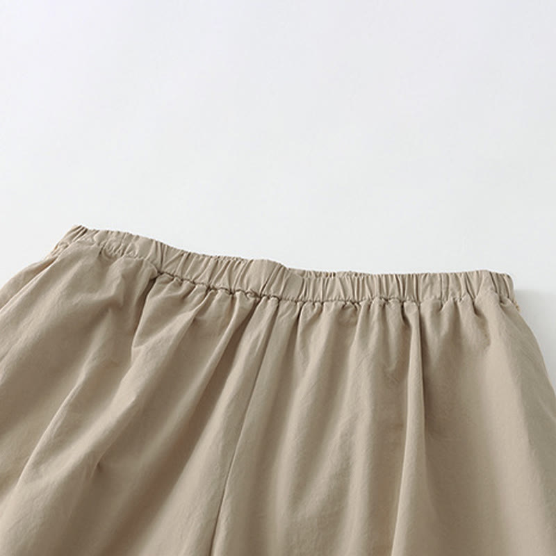 Buddha Stones Summer Casual Minimalist Solid Cropped Pants Women's Harem Pants With Pockets - image 2