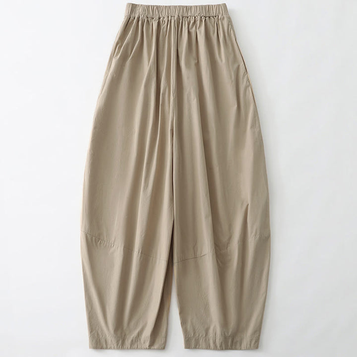 Buddha Stones Summer Casual Minimalist Solid Cropped Pants Women's Harem Pants With Pockets - image 1