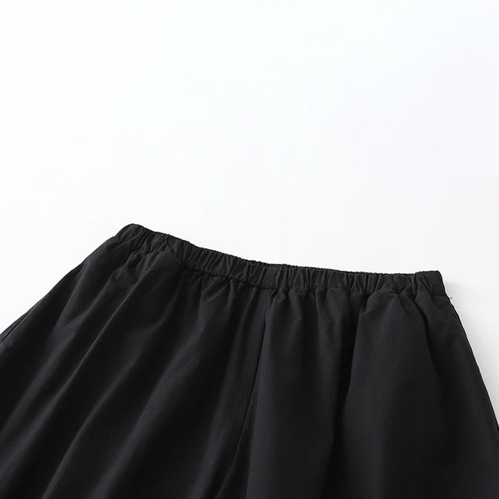 Buddha Stones Summer Casual Minimalist Solid Cropped Pants Women's Harem Pants With Pockets - image 7