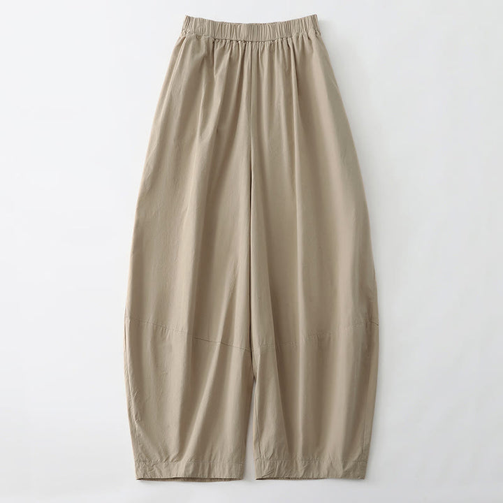 Buddha Stones Summer Casual Minimalist Solid Cropped Pants Women's Harem Pants With Pockets - BurlyWood - US12, UK/AU16, EU44 (2XL) - image 0