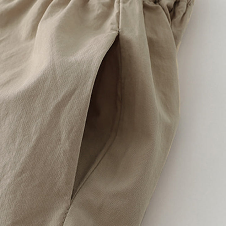Buddha Stones Summer Casual Minimalist Solid Cropped Pants Women's Harem Pants With Pockets - image 3