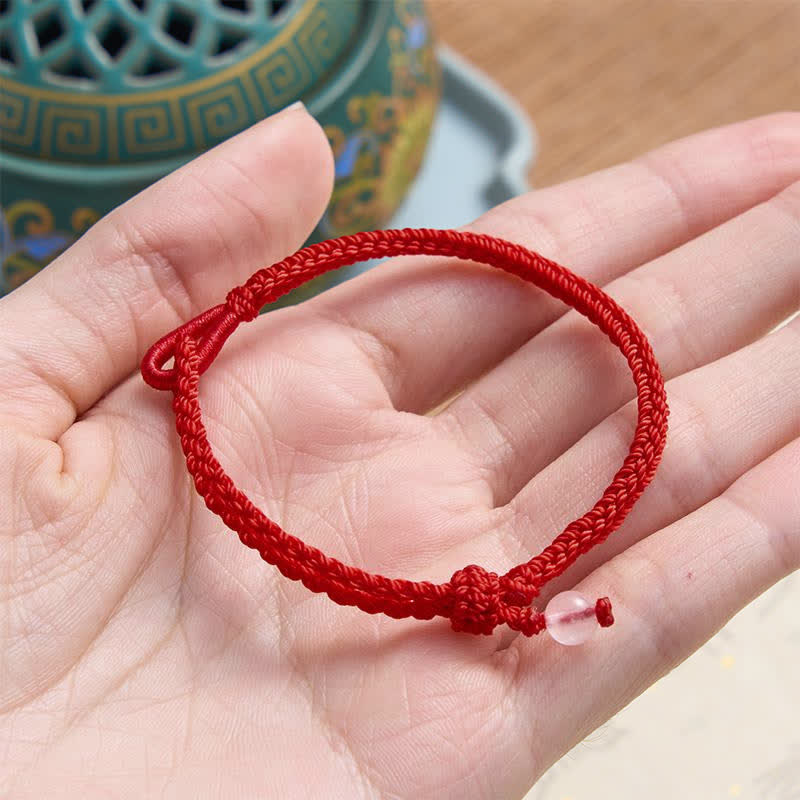 Buddha Stones Green Aventurine Red String Balance Bracelet - image 13