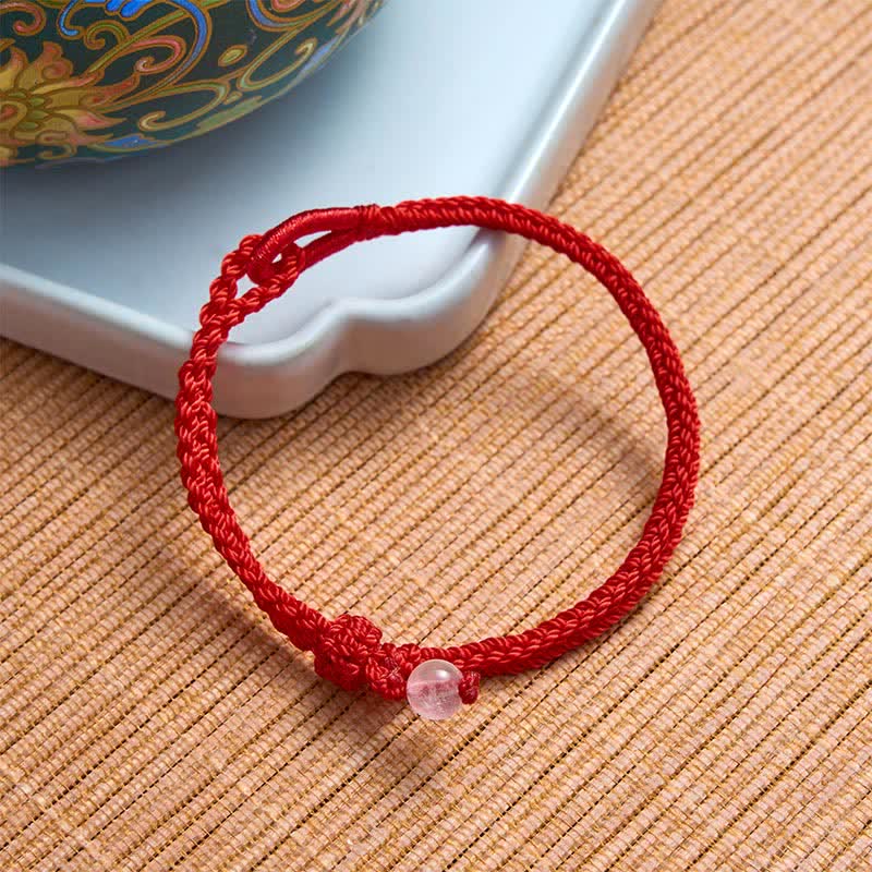 Buddha Stones Green Aventurine Red String Balance Bracelet - image 9