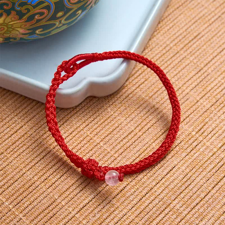 Buddha Stones Green Aventurine Red String Balance Bracelet - image 9