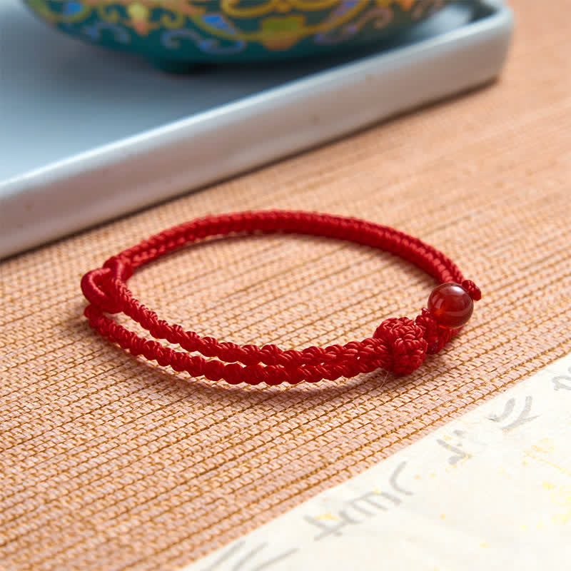 Buddha Stones Green Aventurine Red String Balance Bracelet - image 21