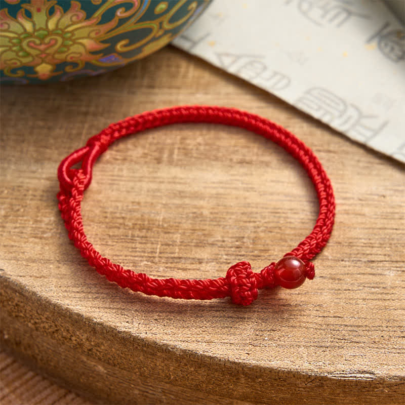 Buddha Stones Green Aventurine Red String Balance Bracelet - Red Agate - Red String - image 17