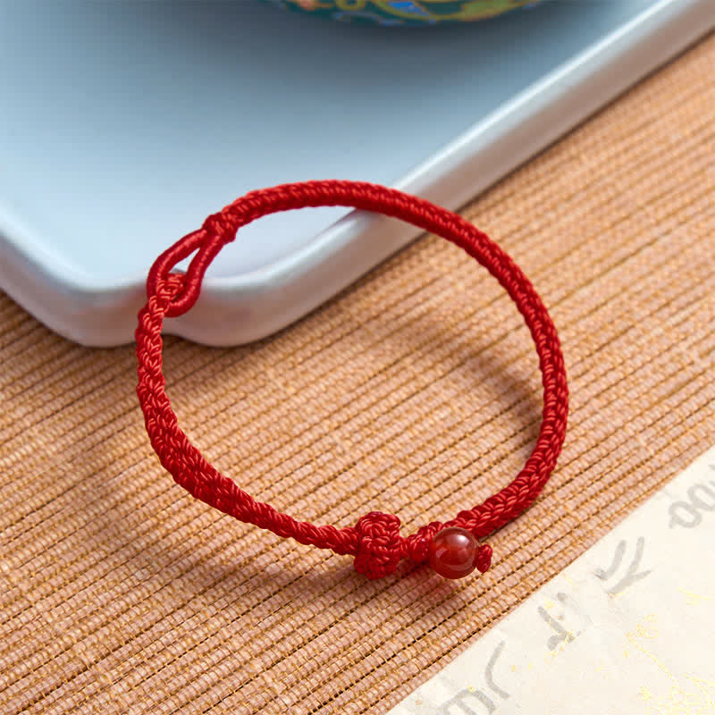 Buddha Stones Green Aventurine Red String Balance Bracelet - image 19