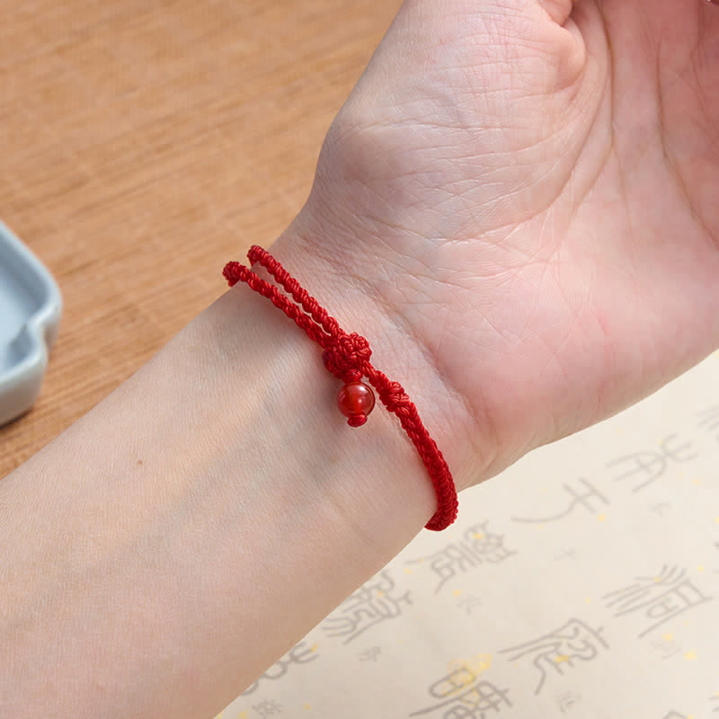 Buddha Stones Green Aventurine Red String Balance Bracelet - image 23