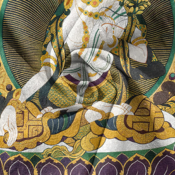 Buddha Stones Cotton Radiant Buddha Floral Pattern Men's Short Sleeve Half Button Shirt - image 4