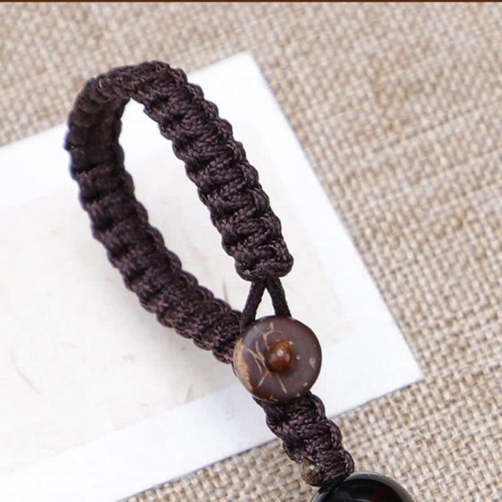 Buddha Stones Ebony Wood Cute Cat Grounding Hand Carved Peace Keychains - image 4