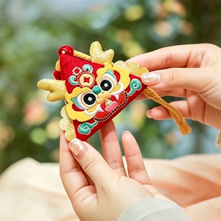 Buddha Stones Charming Dragon Tiger Snake Triangle Cute Animal Decor - Red Dragon - image 14