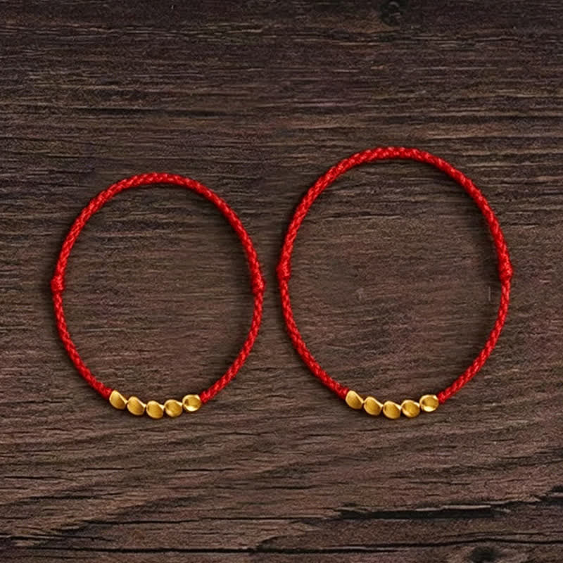 Buddha Stones Hand-Woven Red String Twisted Beads Protection Braided Adjustable Bracelet - image 3