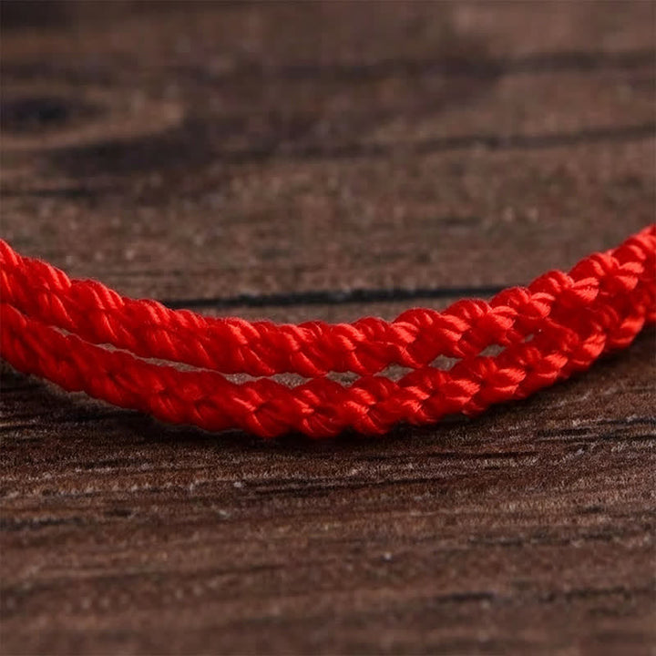 Buddha Stones Hand-Woven Red String Twisted Beads Protection Braided Adjustable Bracelet - image 9