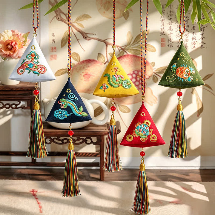 Buddha Stones Embroidery Zongzi Triangle Scorpion Cute Animal Decor - image 24
