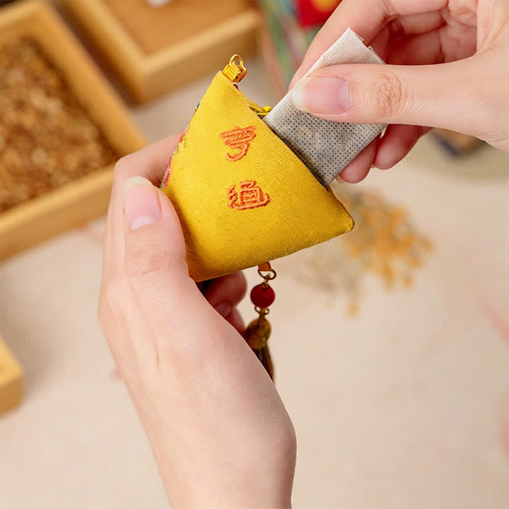 Buddha Stones Embroidery Zongzi Triangle Scorpion Cute Animal Decor - image 12