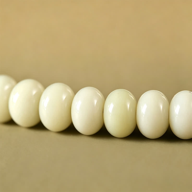 Buddha Stones White Bodhi Seed Bodhisattva Tara Hope Hand-Woven Ethnic 108 Bead Mala - image 15
