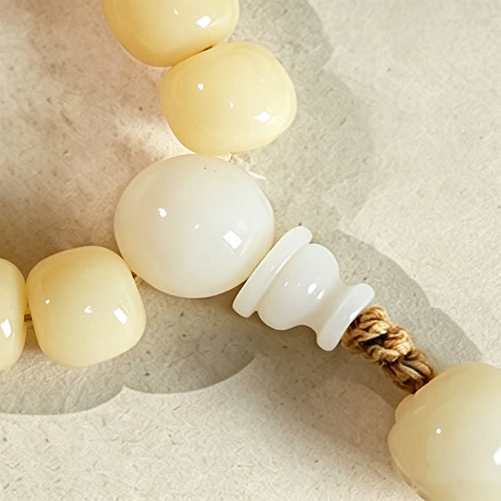 Buddha Stones Bodhi Root Lotus Pendant Purity 108 Bead Hand Polished Round Mala - image 10