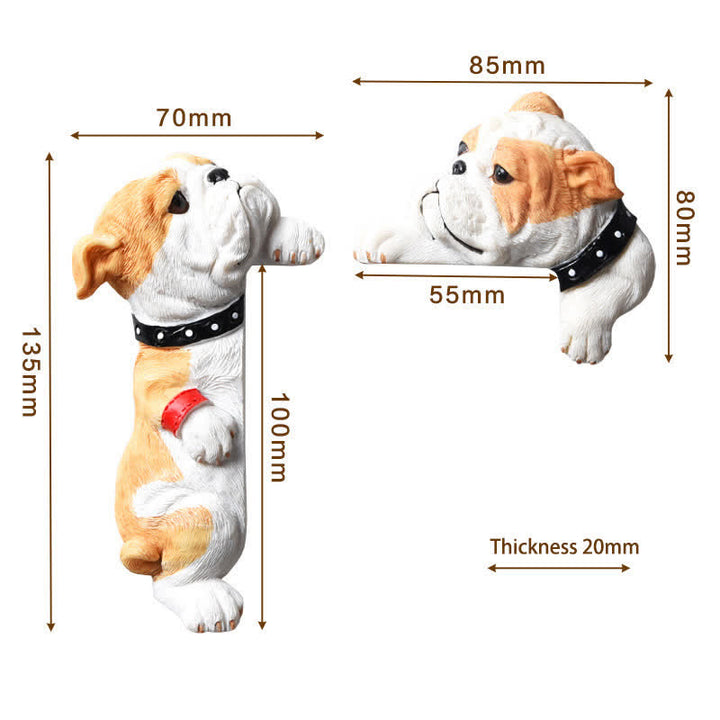 Buddha Stones Hand-Painted Resin Dog 3D Cute Decorative Switch Wall Sticker - image 63