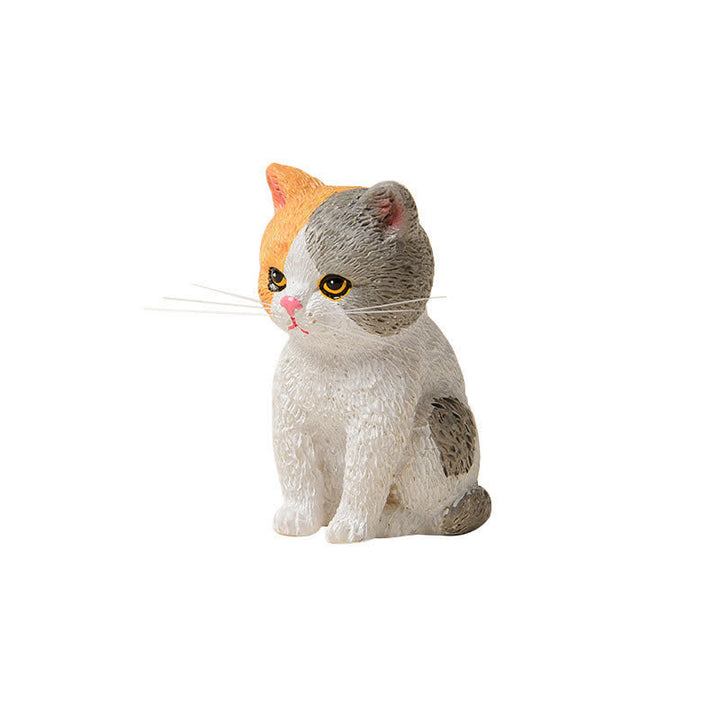 Buddha Stones Painted Resin Gloomy Kitten Family Mini Cat Cute Animal Decor - image 10