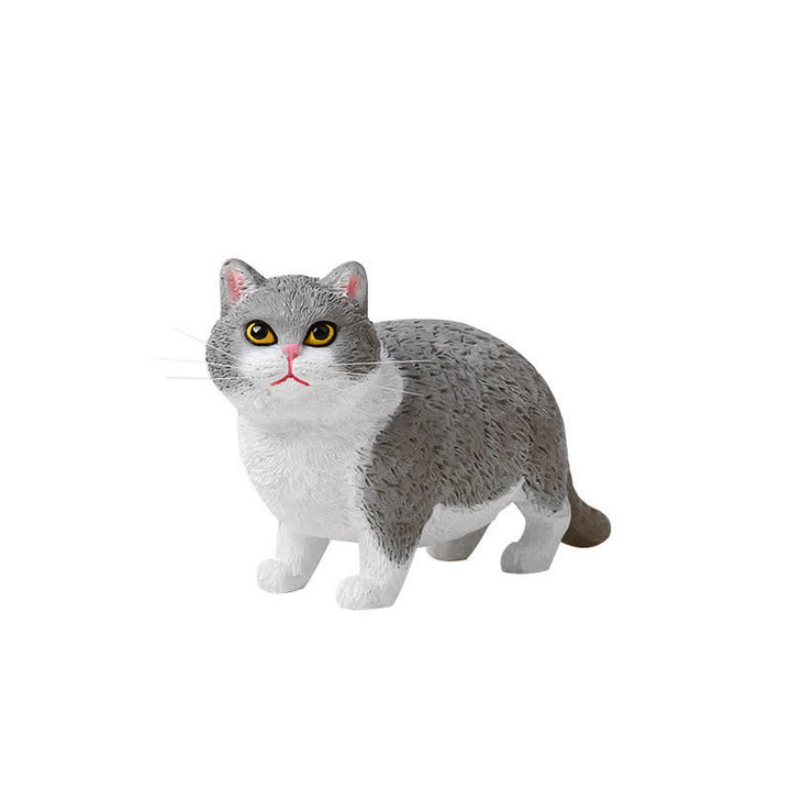 Buddha Stones Painted Resin Little Chubby Cat Cute Animal Decor - image 10