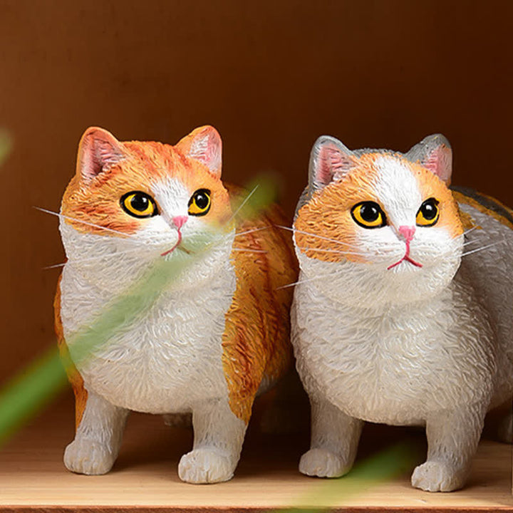 Buddha Stones Painted Resin Little Chubby Cat Cute Animal Decor - image 4