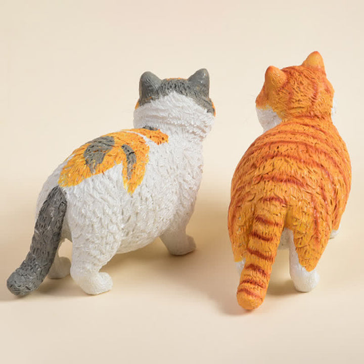 Buddha Stones Painted Resin Little Chubby Cat Cute Animal Decor - image 7