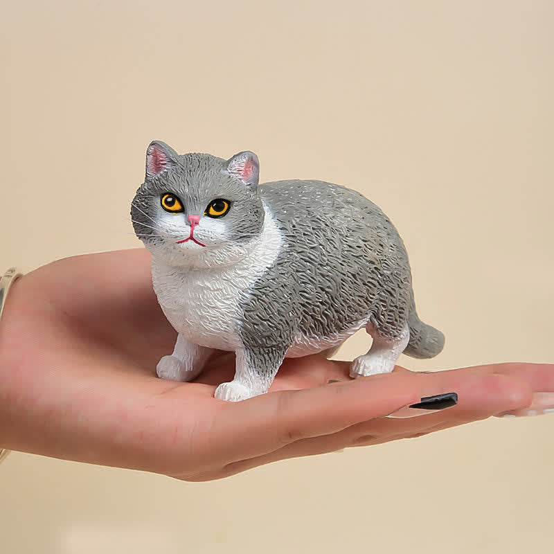 Buddha Stones Painted Resin Little Chubby Cat Cute Animal Decor - image 11