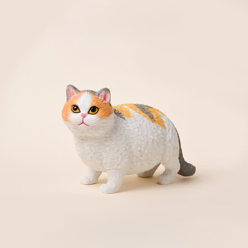 Buddha Stones Painted Resin Little Chubby Cat Cute Animal Decor - Calico - image 19
