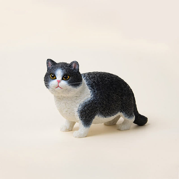 Buddha Stones Painted Resin Little Chubby Cat Cute Animal Decor - Cow Cat B - image 15