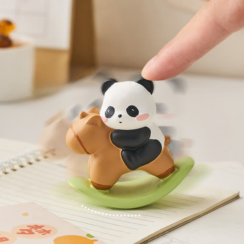 Buddha Stones Resin Cute Panda Rocking Harmony Desktop Decor - image 5