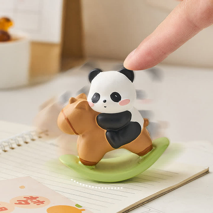 Buddha Stones Resin Cute Panda Rocking Harmony Desktop Decor - image 5