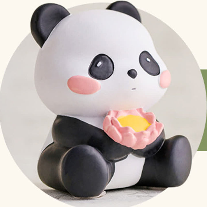 Buddha Stones Resin Lotus Panda Phone Stand Cute Animal Decor - image 26