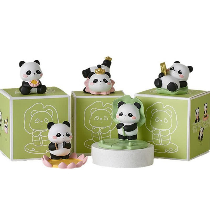 Buddha Stones Resin Lotus Panda Phone Stand Cute Animal Decor - image 8