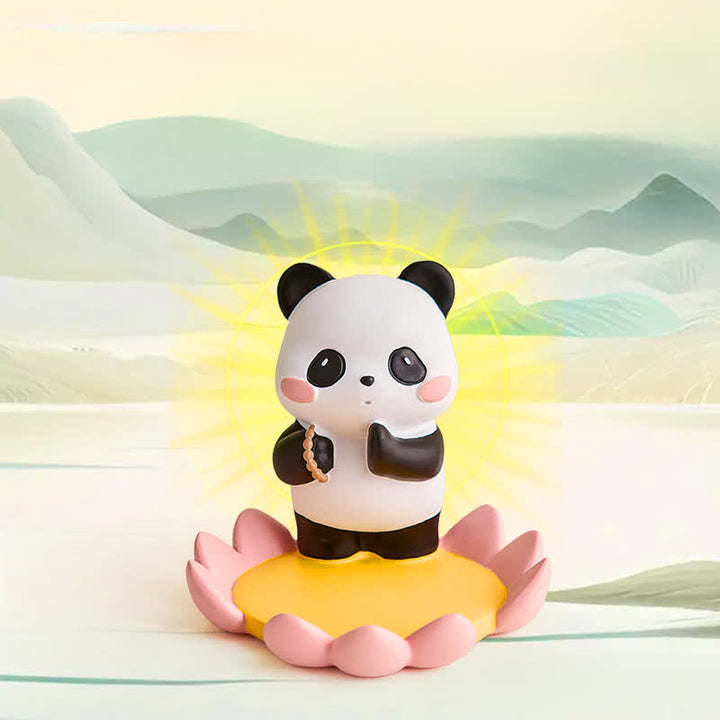 Buddha Stones Resin Lotus Panda Phone Stand Cute Animal Decor - image 14