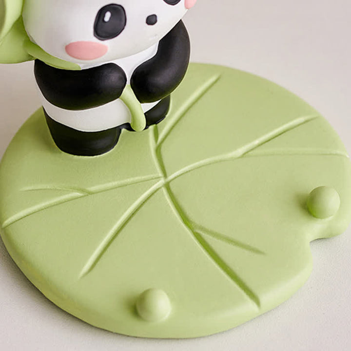 Buddha Stones Resin Lotus Panda Phone Stand Cute Animal Decor - image 21